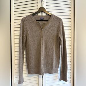 Patagonia Taupe/Charcoal Knit Button-Up Cardigan